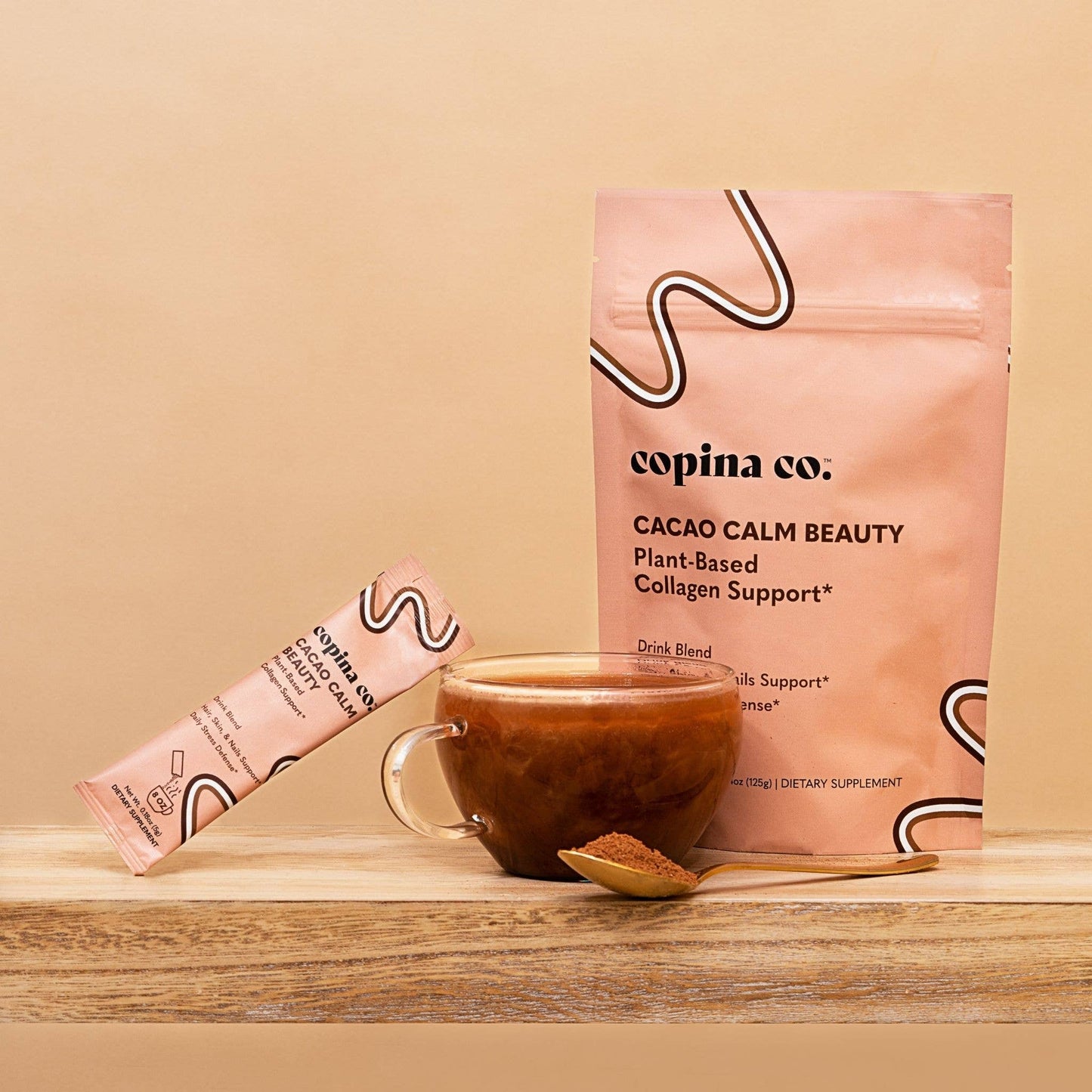 Cacao Calm Beauty Plant-Based Collagen Packet